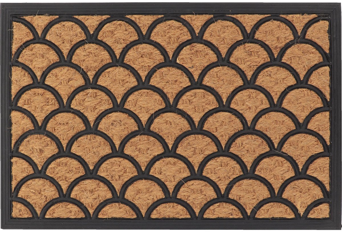 Luance Warm Welcome Deurmat - anti slip - rechthoek - golf patroon - 60 x 40 cm - buiten - schoonloopmat