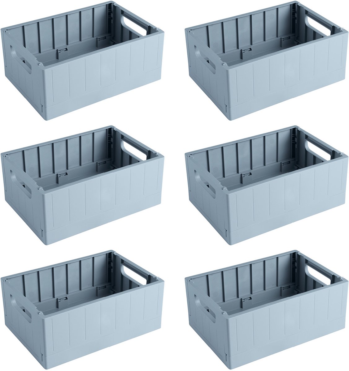 Sunware Sigma Home vouwkrat 4.6L - Set van 6 - 17.5x12.5x7 cm - Blauw