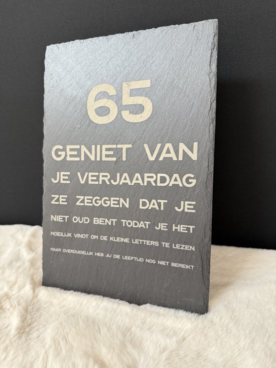 65e anniversaire - Ardoise - Cadeau 65e anniversaire - Décoration 65e anniversaire - Cadeau - Cartes-cadeaux - 65e anniversaire