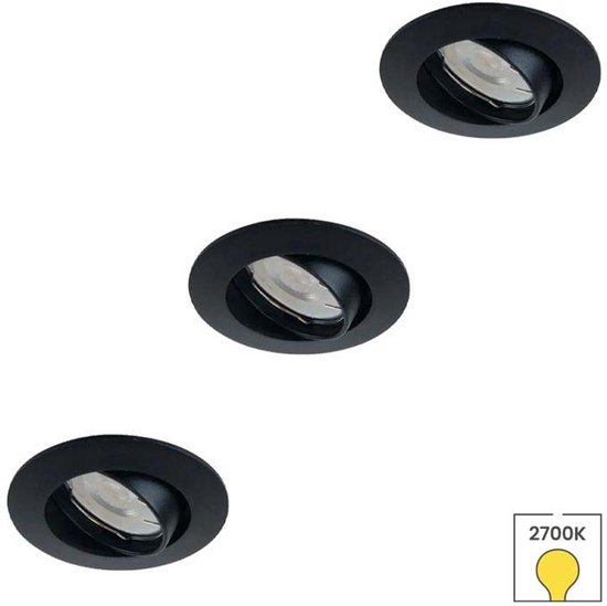 Fondiiz Led-inbouwspots, 68 mm, 5 W, 220 V, warmwit, 2700 K, neutraal wit, 4000 K, koudwit, 6000 K, verstelbaar, IP44, badkamerspot, led, voor woonkamer, keuken, rond, 12 stuks