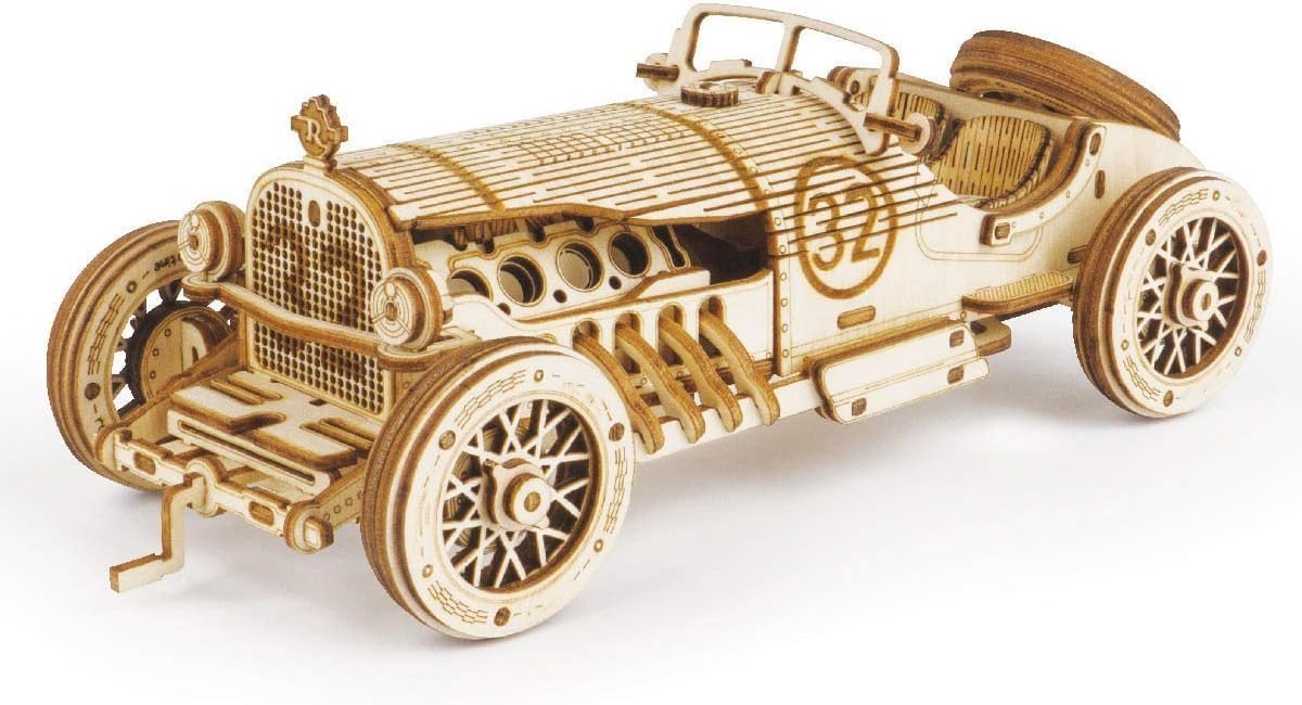 Houten 3D Auto Puzzelbouw Kit - Creatief Bouwspeelgoed voor Volwassenen en Kinderen