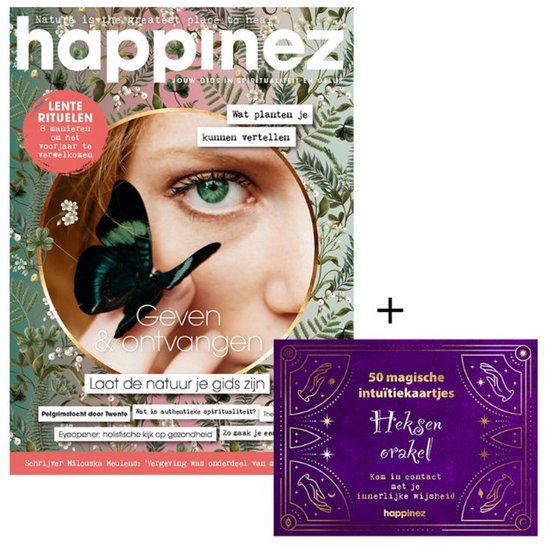 Happinez Magazine 2025 editie 3 + 50 intuïtie kaartjes