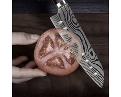 Omslag van Joyspot Japans Santoku mes, 7 inch koksmes, professioneel mes, Duits koolstof-roestvrij stalen mes, extra scherp lemmet met ergonomische handgreep, beste voor thuiskeuken