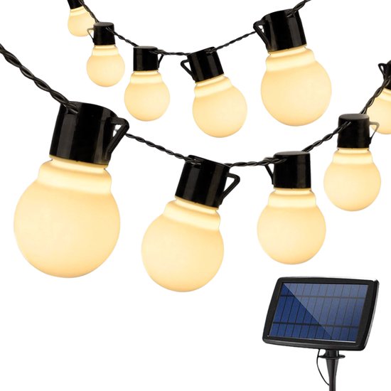 J-Pro Lemon 50 Guirlande Lumineuse Extérieure Énergie Solaire - Éclairage Solar de Jardin - Guirlande Lumineuse Extérieure - 50 LED Éclairage de Jardin Énergie Solaire - 7.5+2m