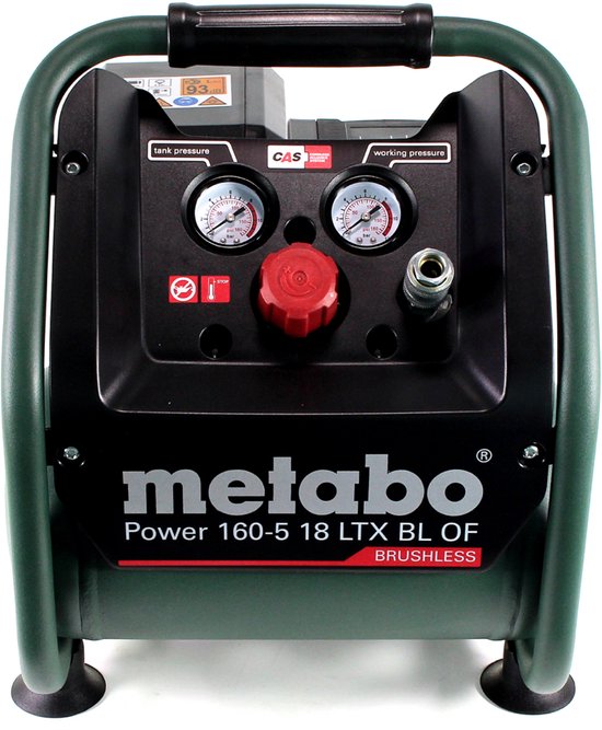 Metabo Power 160-5 18 LTX BL OF accucompressor 18 V 8,0 bar borstelloos + 1x LiHD accupack 4,0 Ah + lader — afbeelding 5