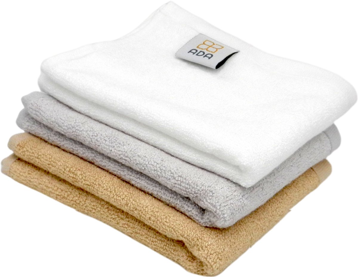 ADA® - Bamboe handdoek – 30x50cm - Kleur mix set - 3 stuks