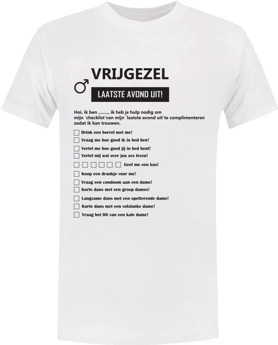 Liste de contrôle célibataire T-shirt homme | partie de bachelorette | Homme | Humour | drôle