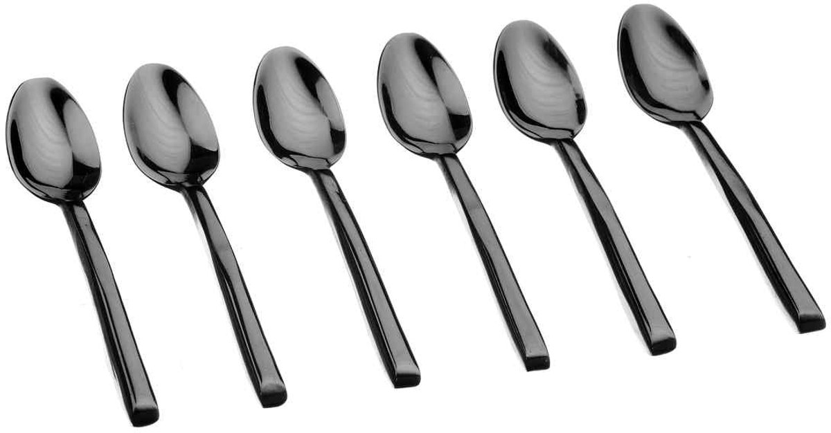 Set van 6 Kleine lepels OLAF - Zwart
