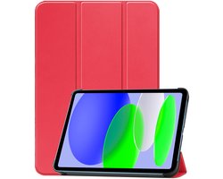 Hoesje Geschikt voor Apple iPad A16/A18 (2025/2026) - 11 inch (11e & 12e generatie) - Dun & Stevig - Trifold Bookcase - Hard Cover - Hardcover Book Case - Tablet Hoes - Rood