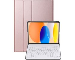 Hoesje - Geschikt voor Apple iPad A16/A18 (2025/2026) - 11 inch (11e & 12e generatie) - Keyboard Book Cover - Toetsenbord Case - Hoes - Rosé goud