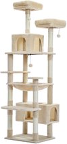 Bol.com Kattenu MeowMansion - Grote Krabpaal Voor Grote Katten - Grote Krabpaal XXL katten - Beige - Krabpaal voor zware katten aanbieding