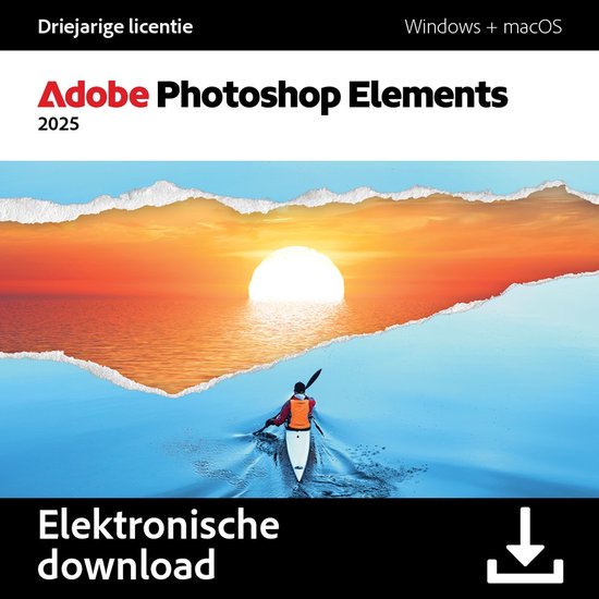 Adobe Photoshop Elements 2025 (3 Jarige Licentie) - Meertalig - Windows - Mac - Download