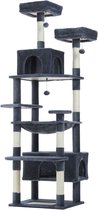 Kattenu MeowMansion - Arbre à chat pour grands félins - Gris foncé - Grand arbre à chat pour chats - 184 cm de haut