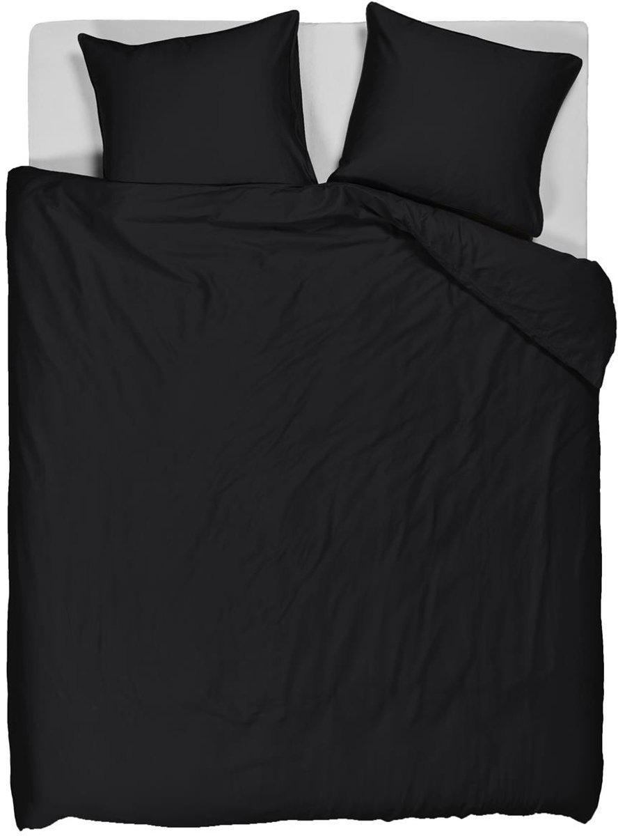 Beddinghouse Change dekbedovertrek - Effen - Tweepersoons - 200x200/220 - Black zwart