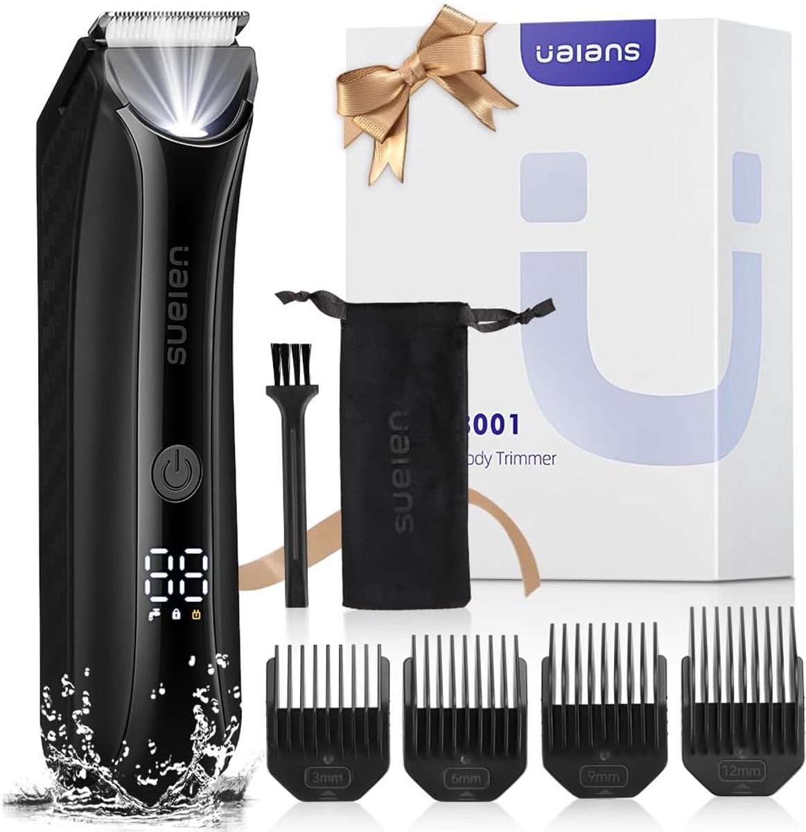 Draadloze Body Shaver voor Mannen - Waterdichte Schaamhaar Trimmer met Keramische Blades