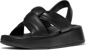 FitFlop F- Sandales Mode Knot en cuir souple à plateforme et bride B/Strap NOIR - Taille 36