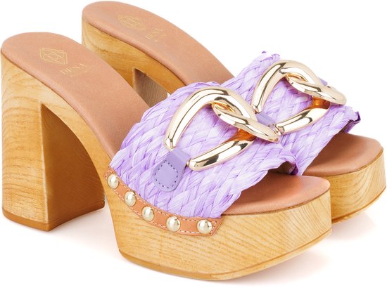 Desa Pantoufles Textiles Lilas Femme Astuce de chaussure: ouvert Taille: 38 EU