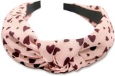 Knoop Diadeem / Haarband - Roze Hart | Polyester | Fashion Favorite