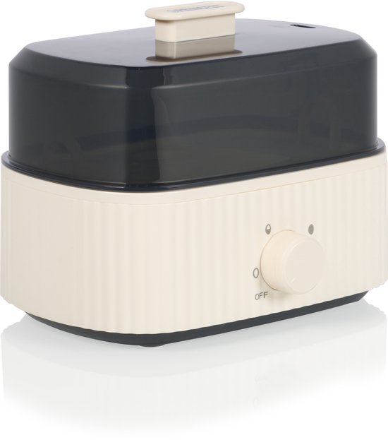 Princess Eierkoker Wave 262047 - 6 eieren - 300 W - Retro - Zwart, Wit