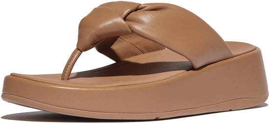 FitFlop F- Mode à plateforme en cuir souple Mode Knot MARRON - Taille 39