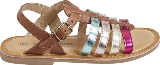 Vertbaudet Sandales multi-brides cuir fille