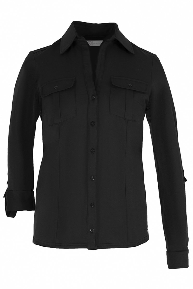 TQ Amsterdam Blouse Gwen O Basic Travel 00tq072abet Black Dames Maat - 3XL