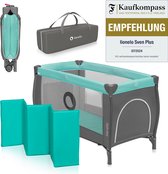 Lionelo Sven Plus 2in1 Meegroeibed & Campingbedje - 127x60 cm - Tot 15 kg - Co-Sleeper - Reisbed met Commode, Organizer, Klamboe en Interactief Speelgoed