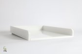 Saby® Universele Commode Bladvergroter - Geschikt voor Alle Kasten- Hoogglans wit- MDF- Eenvoudig in elkaar te zetten - Creëert ruimte op de kast - Ruime bladoppervlakte - Geschikt voor vrijwel alle aankleedkussens