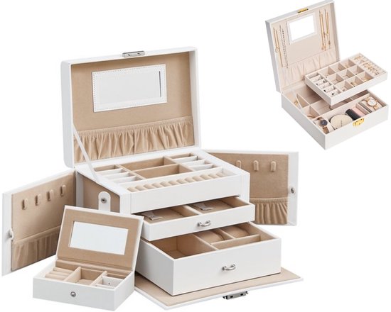 Belle Vous Gouden Pyramide Sieraden Houder Display Standaard met Ronde Basis - H29 cm - Hangende Organizer Boom/Toren - Metalen Opslag Rek voor Kettingen, Armbanden, Ringen & Oorbellen Belle Vous Gouden Pyramide Sieraden Houder Display Standaard met Ronde Basis - H29 cm - Hangende Organizer Boom/Toren - Metalen Opslag Rek voor Kettingen, Armbanden, Ringen & Oorbellen