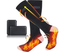 Elektrische Sokken - Verwarmde Sokken met 3 Verwarmingsmodi - Elektrisch Verwarmde Sokken Oplaadbaar met Batterij - Zwart/maat 36-50