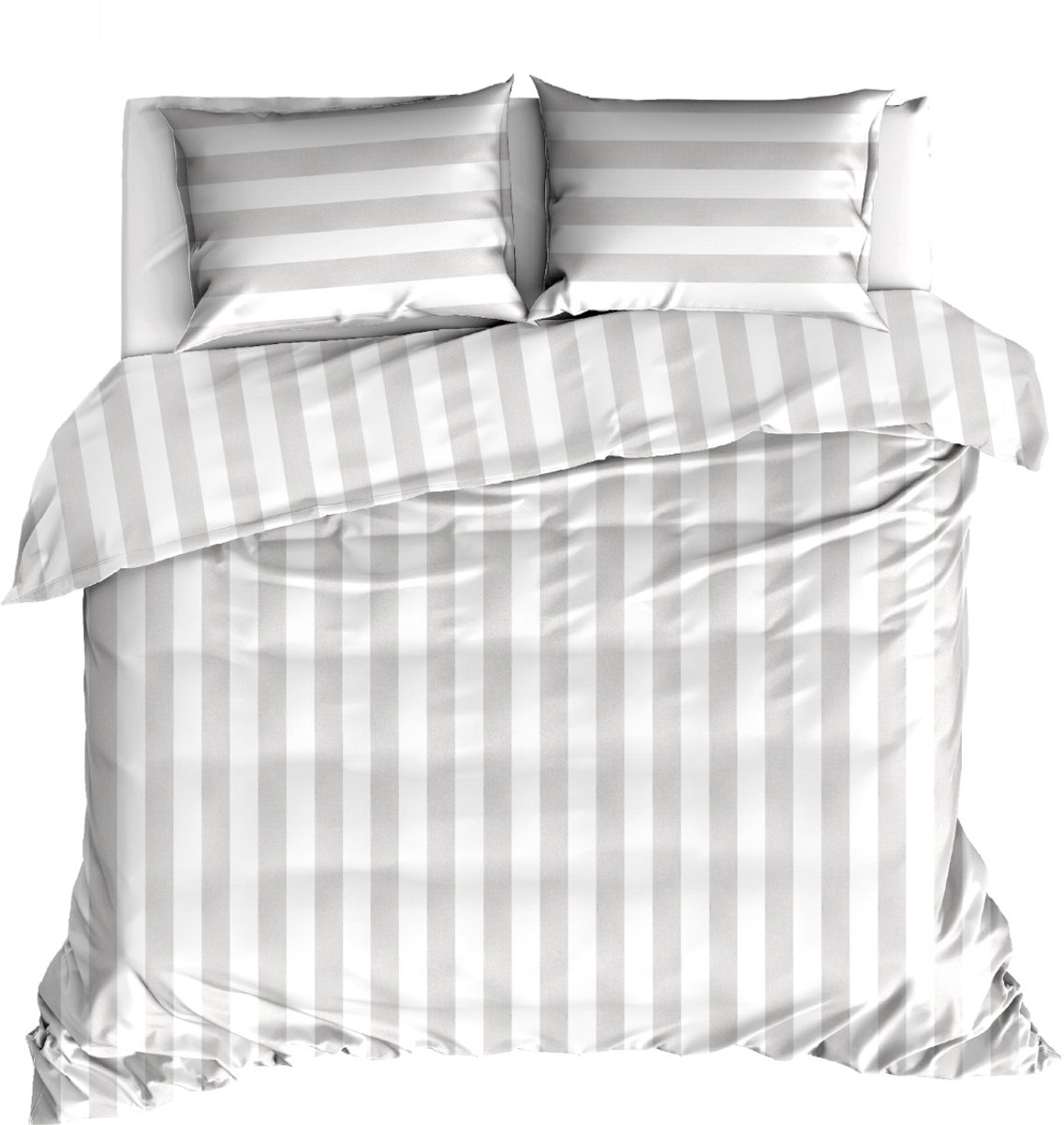 Livello Dekbedovertrek Beach Stripe Grey 2 persoons