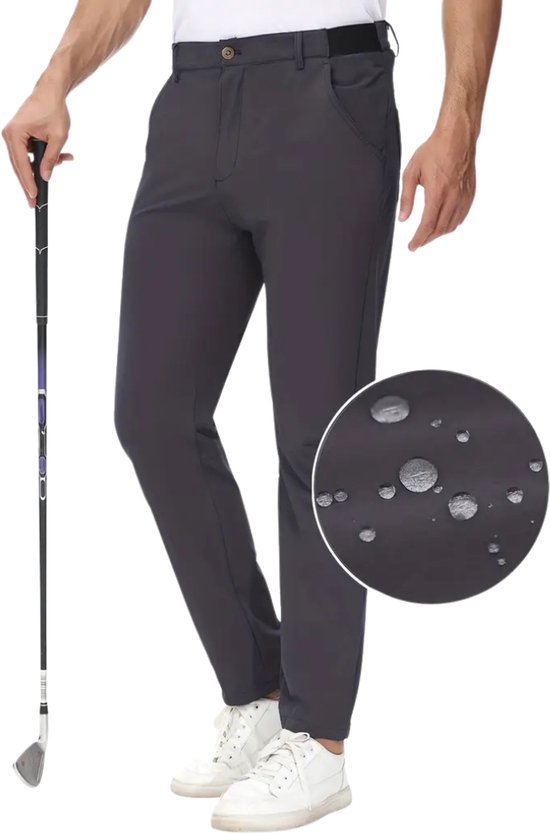 Nivard Golfbroek Heren - Golfkleding - Golfen - Golf Accessoires - Nette Pantalon - Donkergrijs L - Maat 50 van Nivard — afbeelding 3
