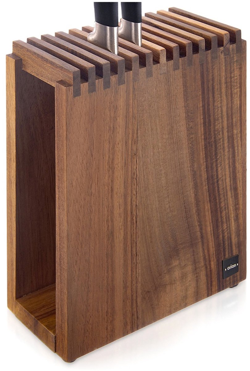 Messenblok met Vakken Houten - Messenhouder