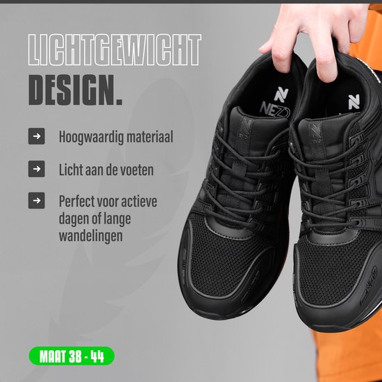 Baskets pour femmes Nezr™ Active Motion pour femmes et hommes - Légères et élégantes - Mousse à mémoire de forme, semelle EVA et coussin Air pour un Comfort et un amorti ultimes - Chaussures de sport décontractées - Taille 44