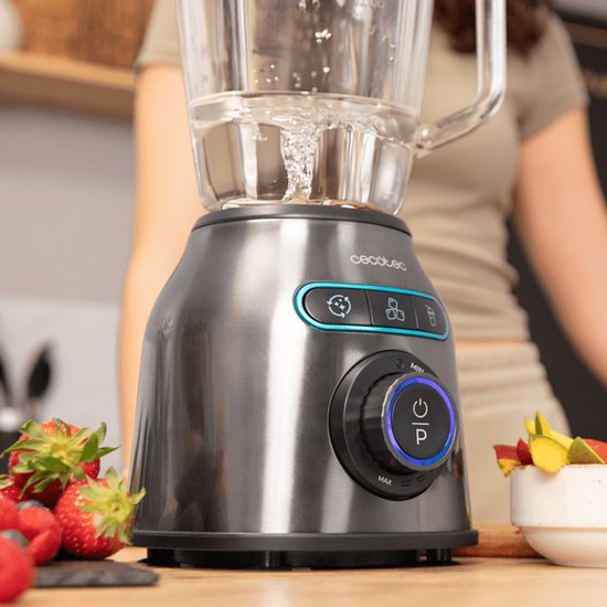 Cecotec Standmixer Power Black Titanium 2200MAX Smooth, 2200 W maximale Leistung, 6 Klingen aus Edelstahl, Ice-Crush-Funktion, Turbo- und Smoothie-Funktion, AutoClean-Funktion van Cecotec — afbeelding 2