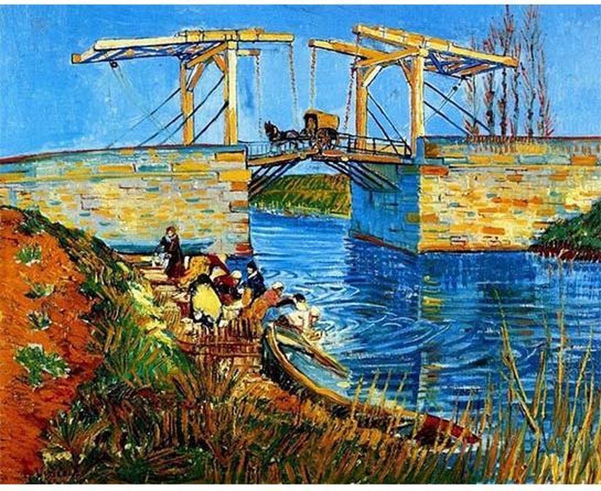 Schilderenopnummers.com® - Schilderen op nummer volwassenen - Brug van LangLois - 50x40 cm