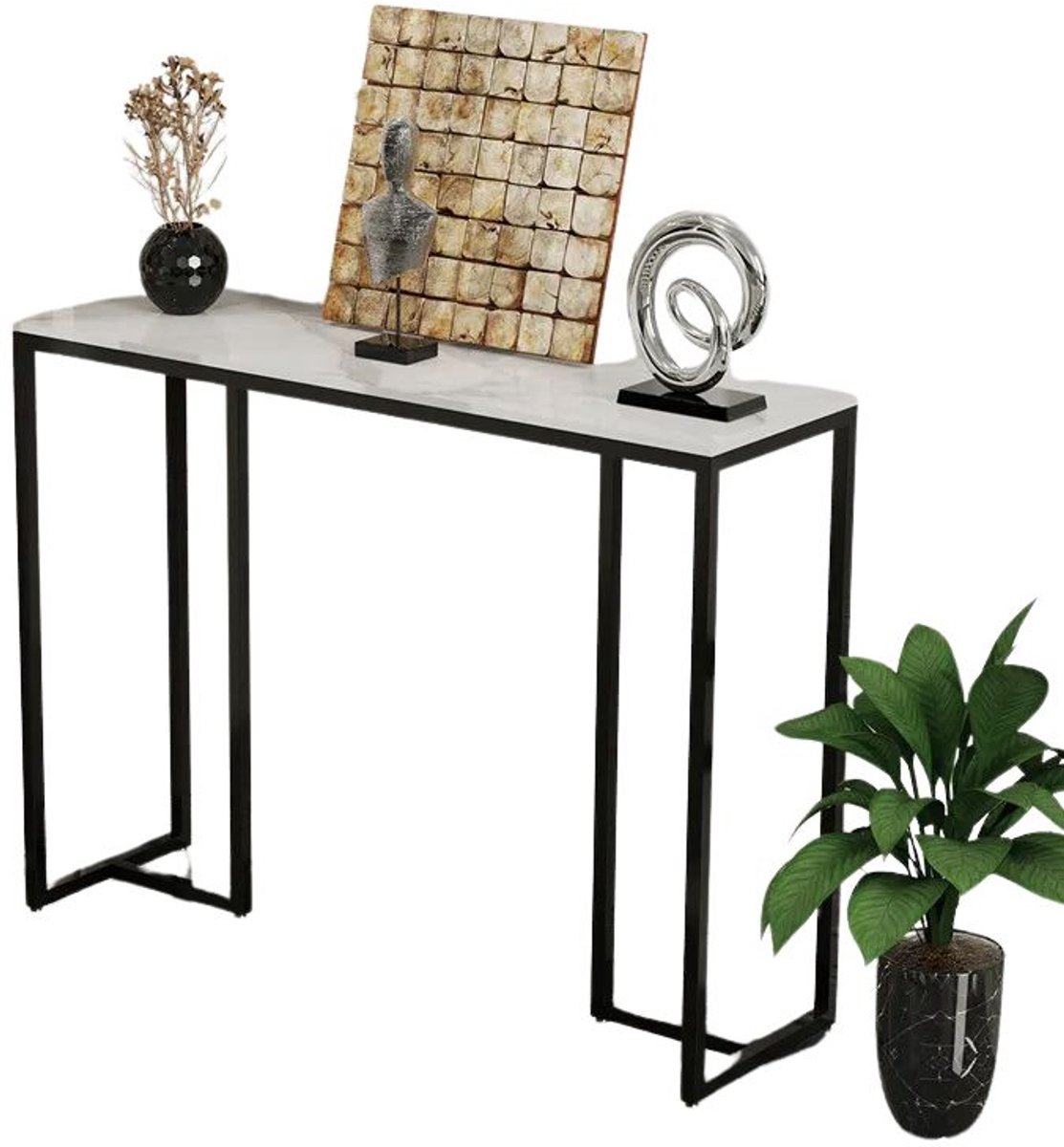 Betaalbare Goederen® Side Table - Sidetable - Wit - sidetable zwart - sidetable industrieel - sidetable wit - side table zwart