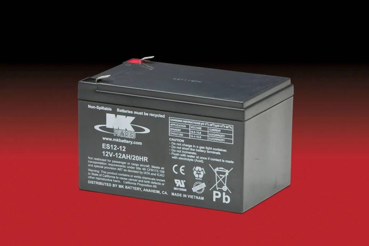 MK Battery - 12AH AGM accu voor uw scootmobiel - 15.1 cm x 9.9 cm x 10 cm (LxBxH)