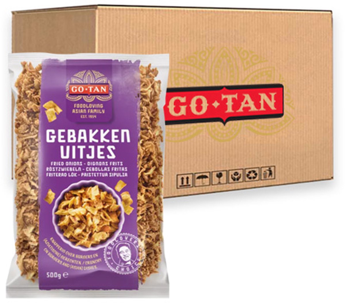 Go-Tan - Gebakken uitjes - 8x 500g