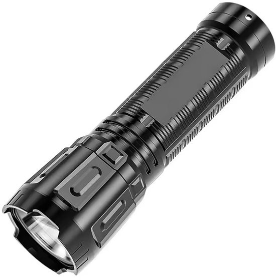 Oplaadbare mini LED zaklamp – lichtgewicht – inclusief polsbandje – zwart