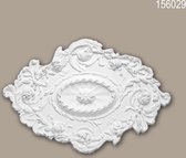 Rosace 156029 Profhome Élement décorative Élement pour plafond style Rococo-Baroque blanc 76,7 x 53,2 cm