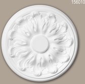 Rosace 156010 Profhome Élement pour plafond Élement décorative style Néo-Classicisme blanc Ø 19,3 cm
