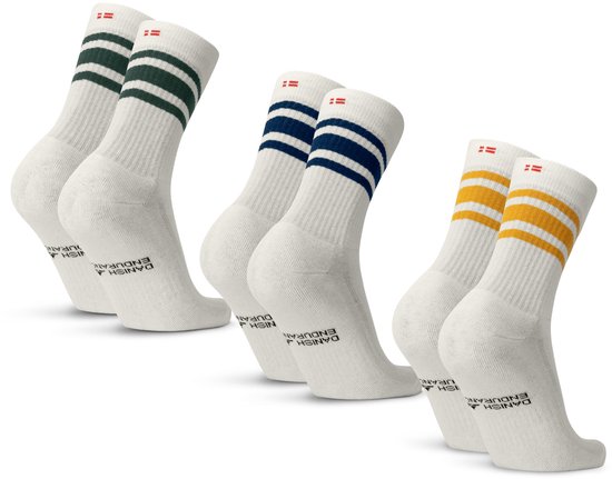 Chaussettes de Sport DANISH ENDURANCE pour femmes et hommes, 3 paires - Confortables et résistantes - Taille 35-38