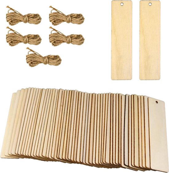 Cobee Houten Boekenlegger - 2 Stuks Handgemaakte, Natuurlijke Holle Boekenleggers, Vintage Stijl, Cadeau voor Vrouwen, Mannen en Studenten