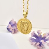 Janus Roman mythologie hanger ketting Gold Polished 26 inches
