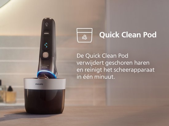 Philips Shaver i9000 Prestige Ultra Elektrisch Scheerapparaat Voor Mannen - Met Quick Clean Pod & Precisietrimmer - Zwart - XP9400/31