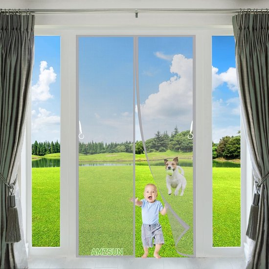 Foto: Magnetische hordeur 120x215 cm insectenbescherming voor deuren