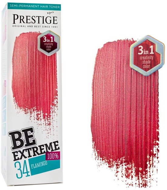 Prestige Flamingo - Roze Haarverf - Semi-Permanente Haarkleuring Roze - Zonder Ammoniak en Peroxide - 100ml