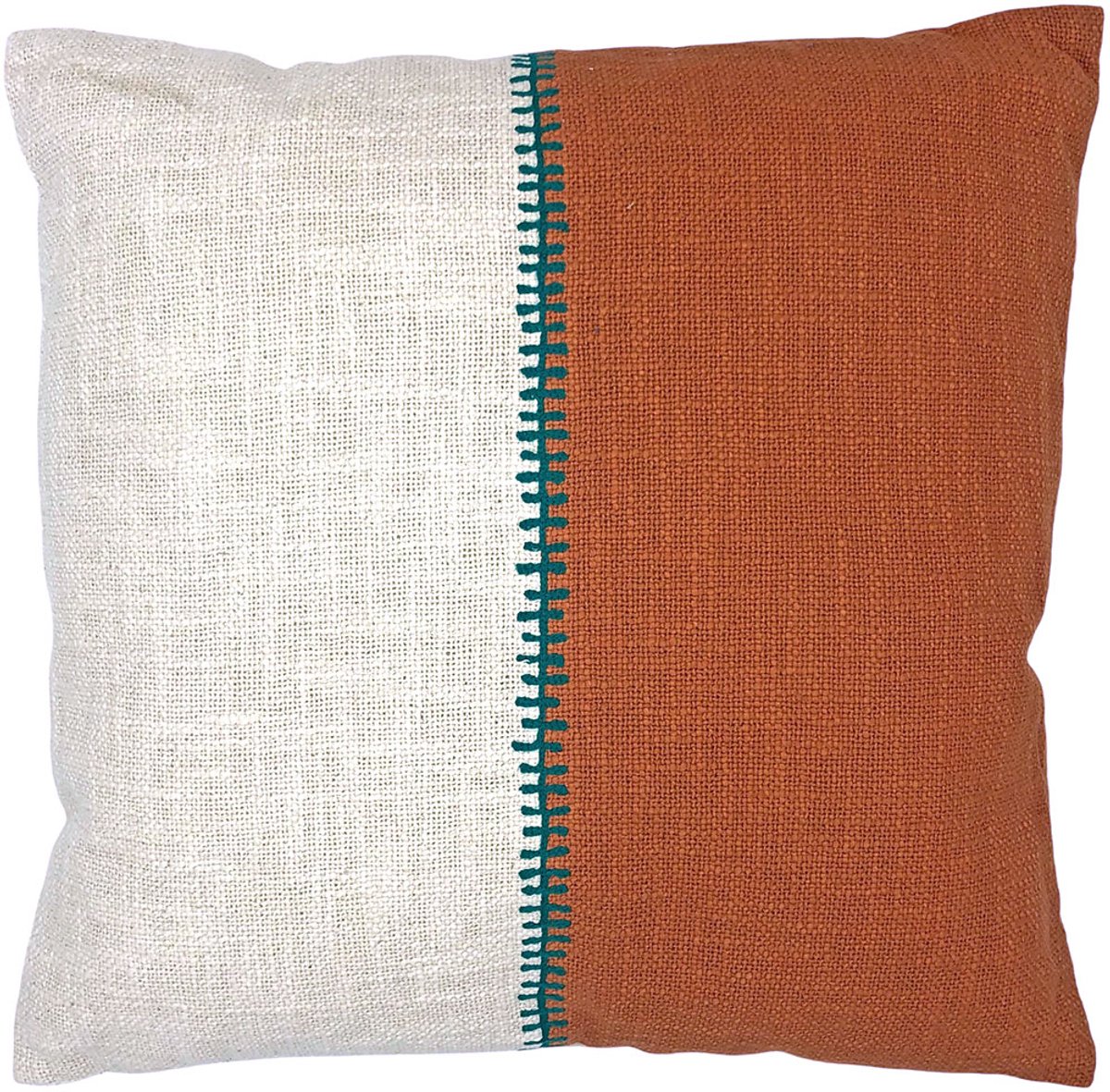 Lavandoux Sierkussen - Geweven Kussen - Beige en Terracotta - 45x45 cm