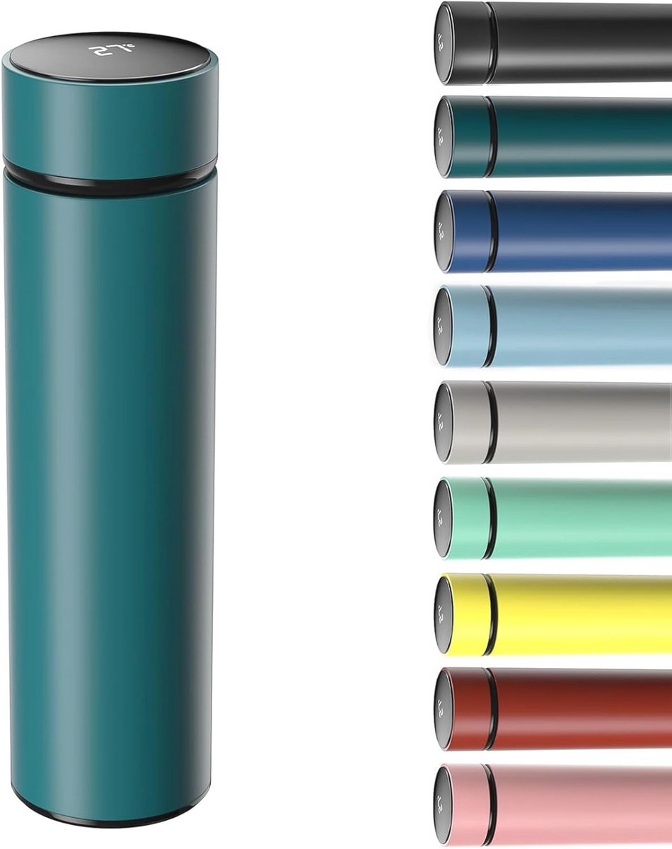 Vacuüm Geïsoleerde Thermosfles 500 ml met Temperatuurweergave - Ideaal voor Thuis, Kantoor en Reizen